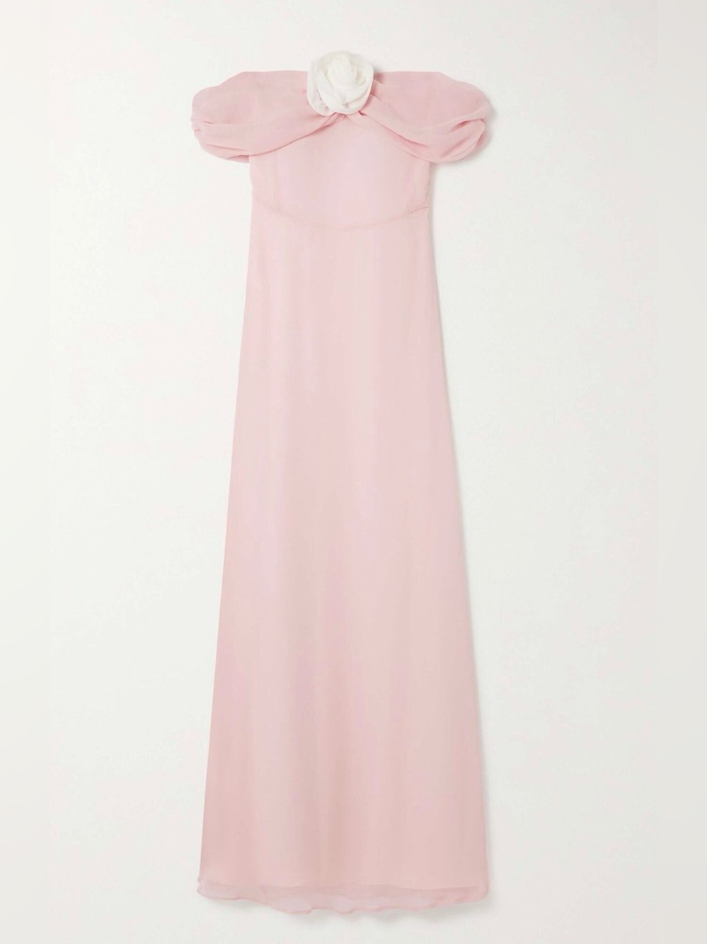 Bernadette — Blair Off-the-shoulder Appliquéd Silk-georgette Maxi Dress